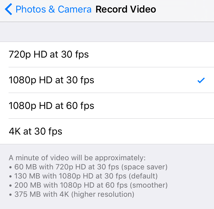 Shooting 4k Video on iPhone 6s