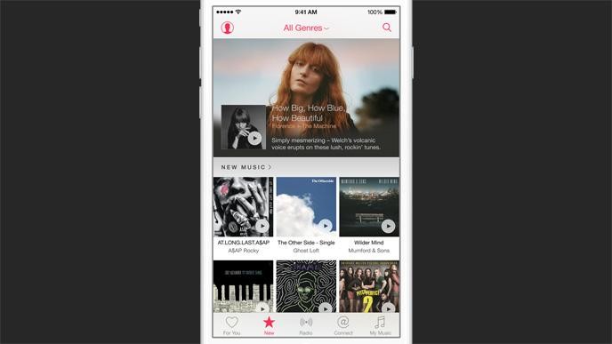 The Discover section of Apple Music