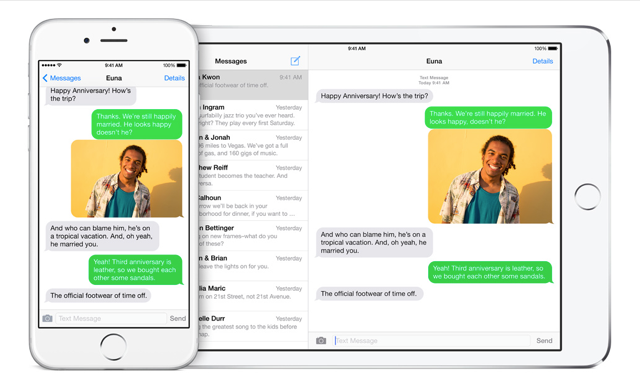 Text messaging with Handoff