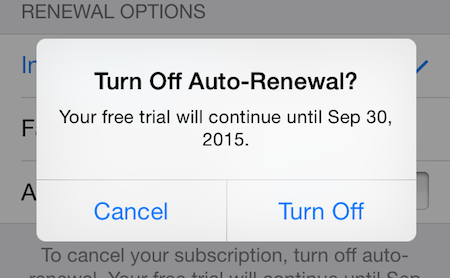 turn off Apple Music auto-renewal