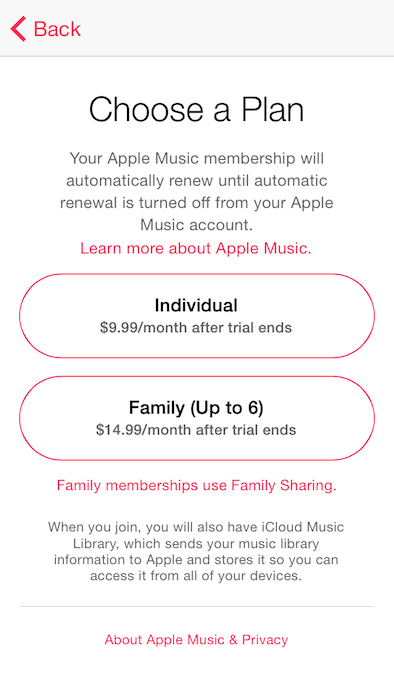 subscribe to Apple Music