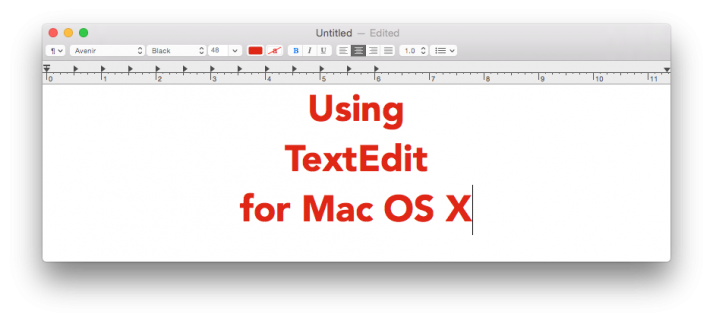 TextEdit: The Built-in Text Editor of Mac OS X