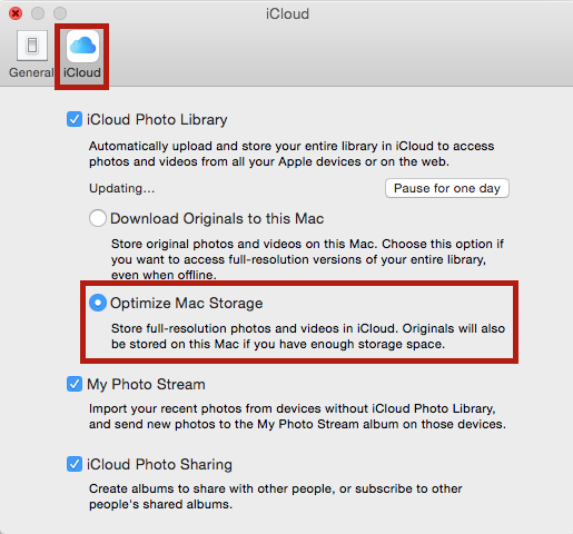 Turn on iCloud Photos from Mac